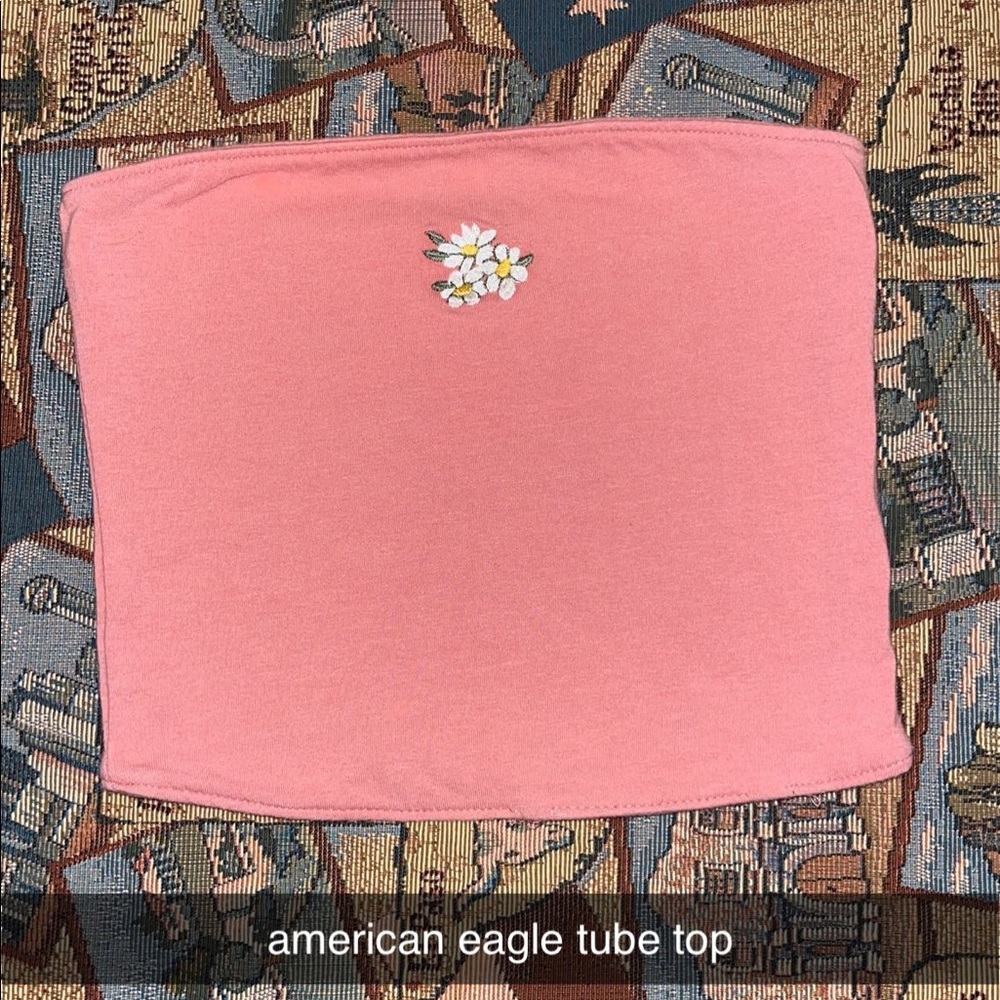 pink american eagle tube top